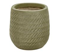 Beliani Plant Pot Livadia 19 Cm Olive Green