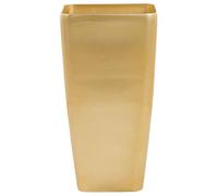 Beliani Modern Tall Flower Pot Outdoor Indoor Planter Stone 40x40x76 cm Gold Modi
