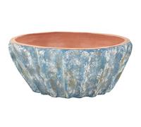 Beliani Mediterranean Plant Pot Ostrya 51 Cm Blue