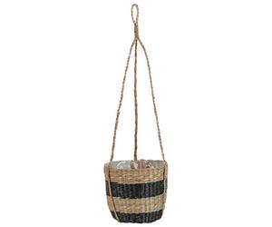 Beliani Plant Pot Ruffe Seagrass 18 Cm Natural