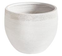 Beliani Plant Pot Zakros 38cm White, White