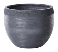 Beliani Plant Pot Zakros 50cm Grey, Grey