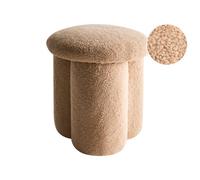 Beliani Pouffe CARRINGTON Boucle Beige