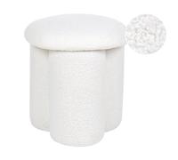 Pouffe CARRINGTON Boucle Off-White
