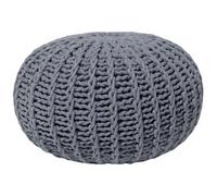 Beliani Pouffe Conrad Cotton Dark Grey