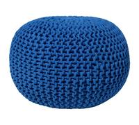 Beliani Pouffe Conrad Cotton Navy Blue 50 Cm 50 Cm 35 Cm