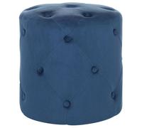 Beliani Pouffe Corolla Velvet Dark Blue