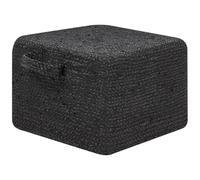 Beliani Pouffe Dhadar Jute Black