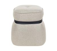 Beliani Pouffe Monterey Faux Linen Beige