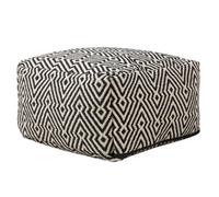Beliani Pouffe Mukki Cotton Black/ White
