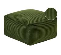 Beliani Pouffe Mukki Cotton Dark Green