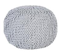 Pouffe PRIENE Cotton Light Grey