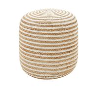 Pouffe RESAFA Jute White Beige