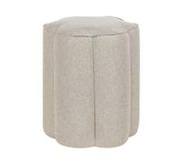 Beliani Pouffe Tappen Faux Linen Beige