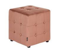 Pouffe WISCONSIN Velvet Peach Pink
