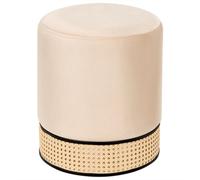 Beliani Pouffe Yankton Velvet Light Beige