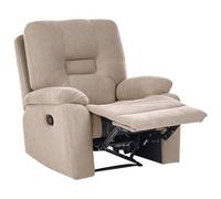 Beliani Recliner Chair Bergen Fabric Taupe