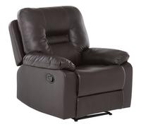 Beliani Recliner Chair Bergen Faux Leather Brown