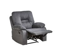Beliani Recliner Chair Bergen Ii Fabric Dark Grey