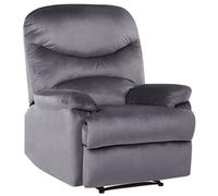 Beliani Recliner Chair Eslov Velvet Grey
