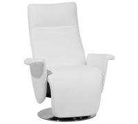 Beliani Recliner Chair Prime Faux Leather White, White
