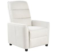 Beliani Recliner Chair Sande With Footrest Fabric Off-White