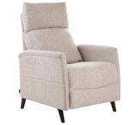 Beliani Recliner Chair Selvik With Footrest Fabric Taupe