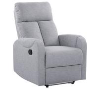 Recliner Chair SOMERO With Footrest Fabric Grey