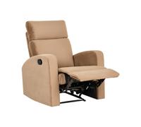 Beliani Recliner Chair Verdal Velvet Light Brown