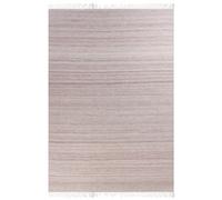 Beliani Recycled Pet Outdoor Rug, Light Red, 160 X 230 Cm With Fringe