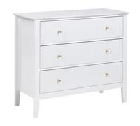 Beliani Retro 3 Drawer Chest Assisi White