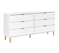 Beliani Retro 6 Drawer Chest Walpole White