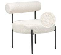 Beliani Retro Armchair Alpha Boucle White