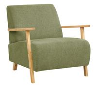 Beliani Retro Armchair Lesja Fabric Green