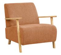 Beliani Retro Armchair Lesja Fabric Orange