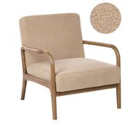 Beliani Retro Armchair Sennels Boucle Beige