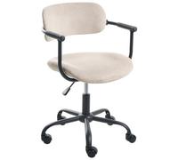 Beliani Retro Desk Chair Vyra Fabric Beige
