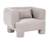 Beliani Retro Fabric Armchair Beige Hogbo