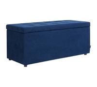 Beliani Retro Fabric Ottoman Navy Blue Orem