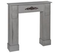 Beliani Retro Fireplace Mantel Mandre Grey