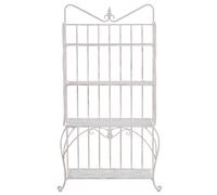 Beliani Retro Plant Shelf 4-Tier Iron, Beige - Indoor & Outdoor Weather-Resistant