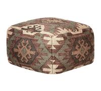 Beliani Retro Pouffe Arven Jute Multicolour