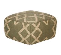 Beliani Retro Pouffe Gopi Jute Green