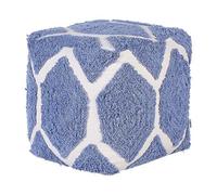 Beliani Retro Pouffe Rojhan Cotton Blue