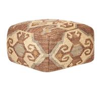 Beliani Retro Pouffe Urpad Jute Multicolour