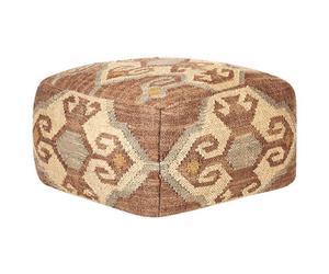 Beliani Retro Pouffe Urpad Jute Multicolour