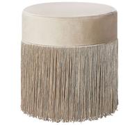 Beliani Retro Pouffe Virginia Velvet Taupe