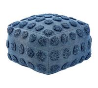 Beliani Retro Pouffe Vishvi Cotton Blue