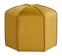 Beliani Retro Pouffe Wishek Velvet Yellow