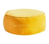 Beliani Retro Pouffe Yulle Velvet Yellow